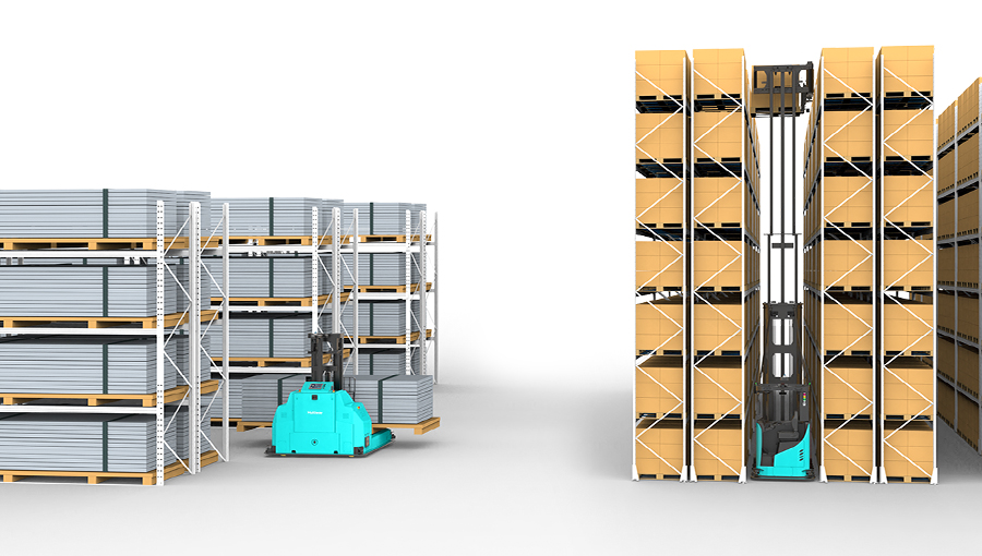 삼방향 무인 지게차 & 전방향 측면 무인 지게차