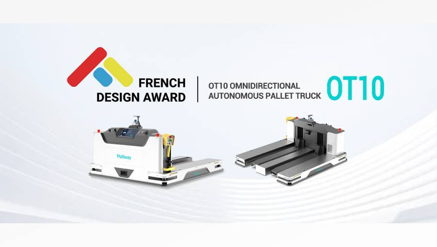 신제품 출시와 동시에 국제적 인정 획득 | Multiway Robotics OT10 전방향 팔레트형 무인 지게차, French Design Award 2026 수상